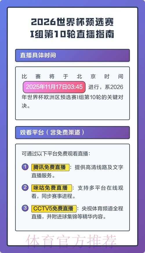 2026世界杯比赛直播平台推荐